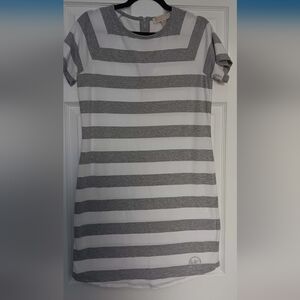 Michael Kors Gray and White Striped Mini Dress NWOT